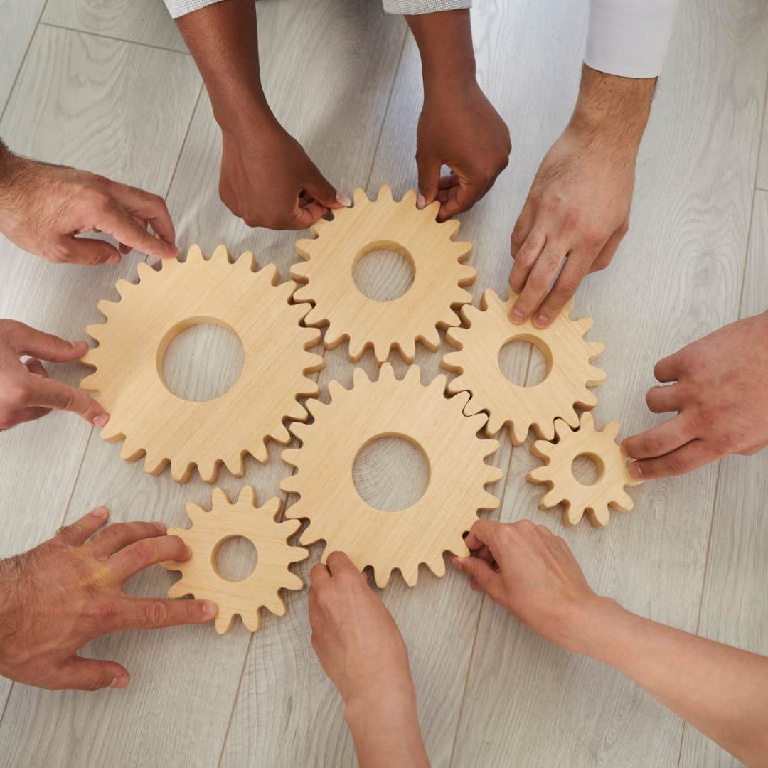 Wooden gears and hands