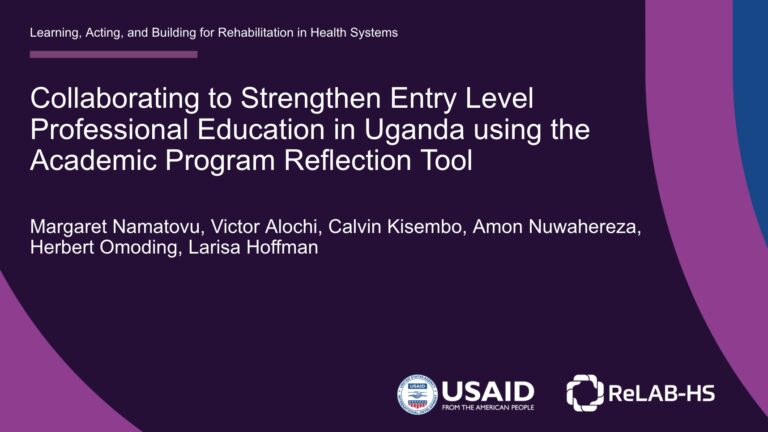 Presentation about using the Academic Program Reflection Tool (APRT) in Uganda